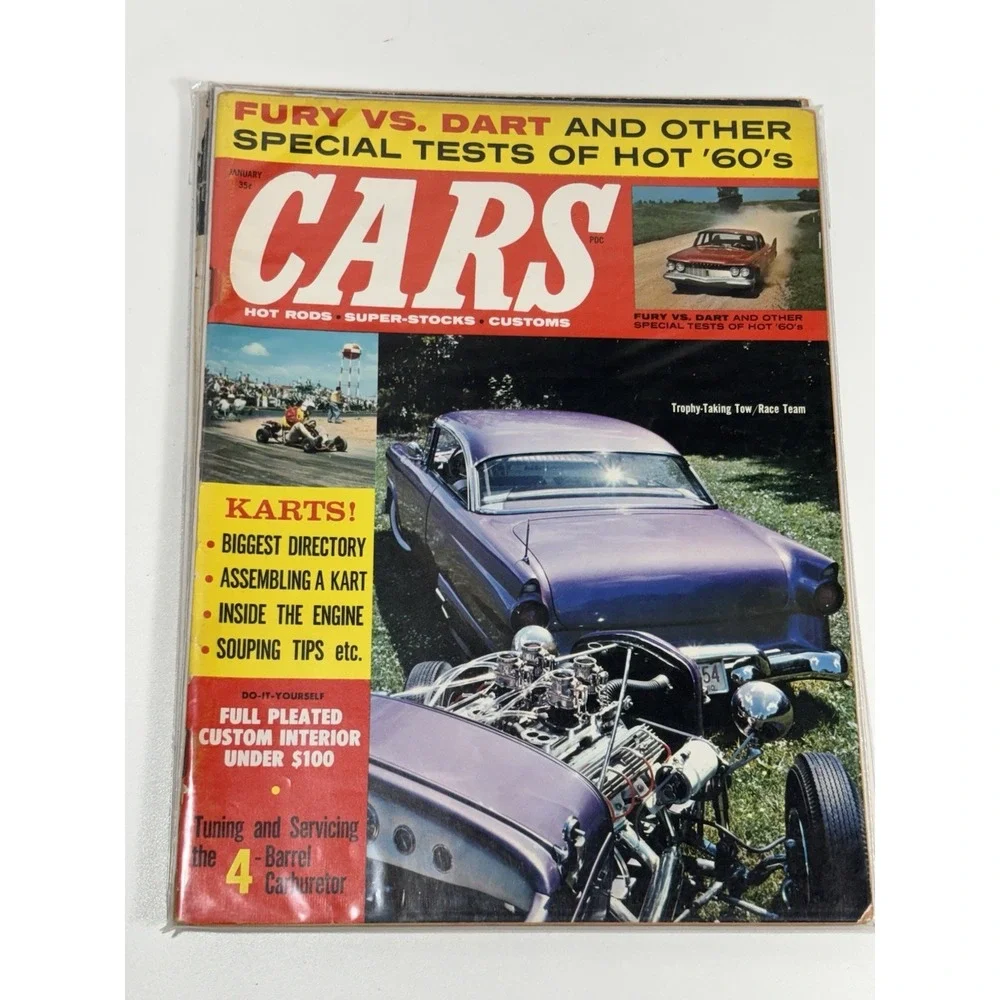5 Lot Hi-Performance Cars Magazine Drag Racing‎ Muscle 1950's-1960's